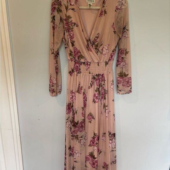 Enfocus Studio Dresses & Skirts - Enfocus Studio Pink Floral Long Sleeve Dress